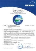 Fachbetrieb Zertifikat TÜV Nord